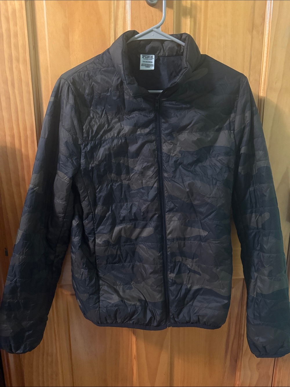 Victoria's Secret PINK  Puffer Jacket Camo Green